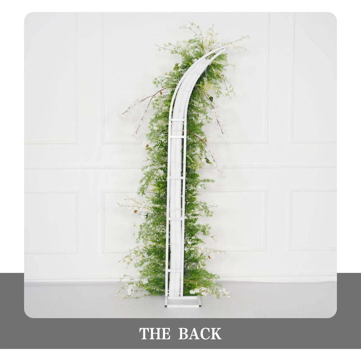 Uflower Green White Floral Horn Arch Wedding Party Backdrop Decor SET80127 - Uflower