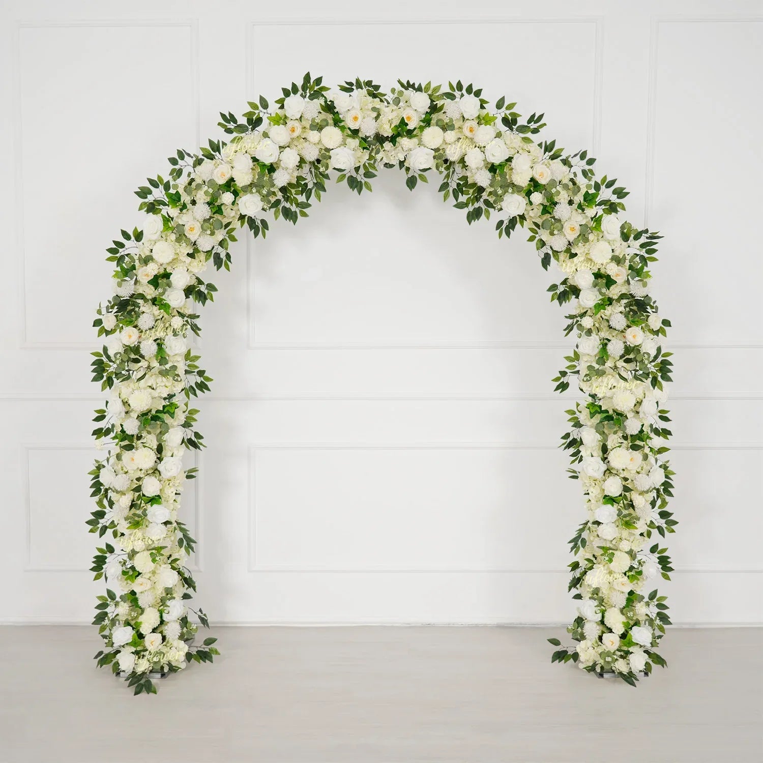 Uflower White Rose Greenery Floral Door Arch Wedding Party Backdrop Decoration SET80199 - Uflower