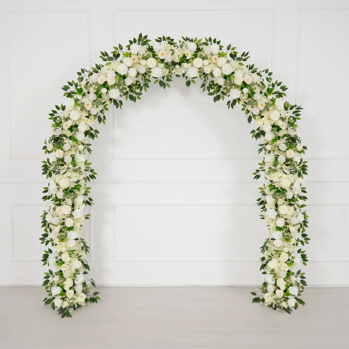Uflower White Rose Greenery Floral Door Arch Wedding Party Backdrop Decoration SET80199 - Uflower