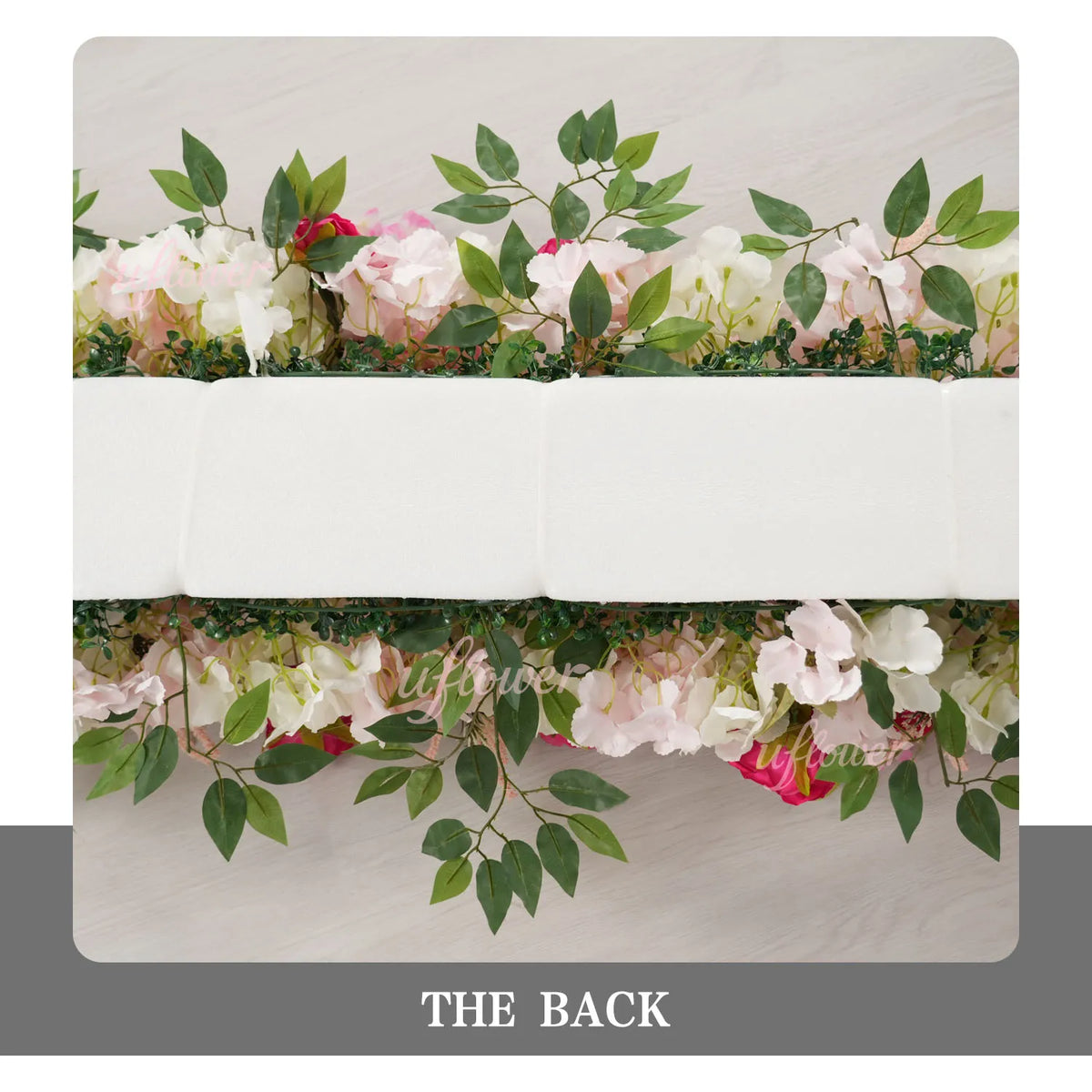 Uflower Décoration florale rose pour toile de fond de mariage, rangée de fleurs pour fête MC80083-01