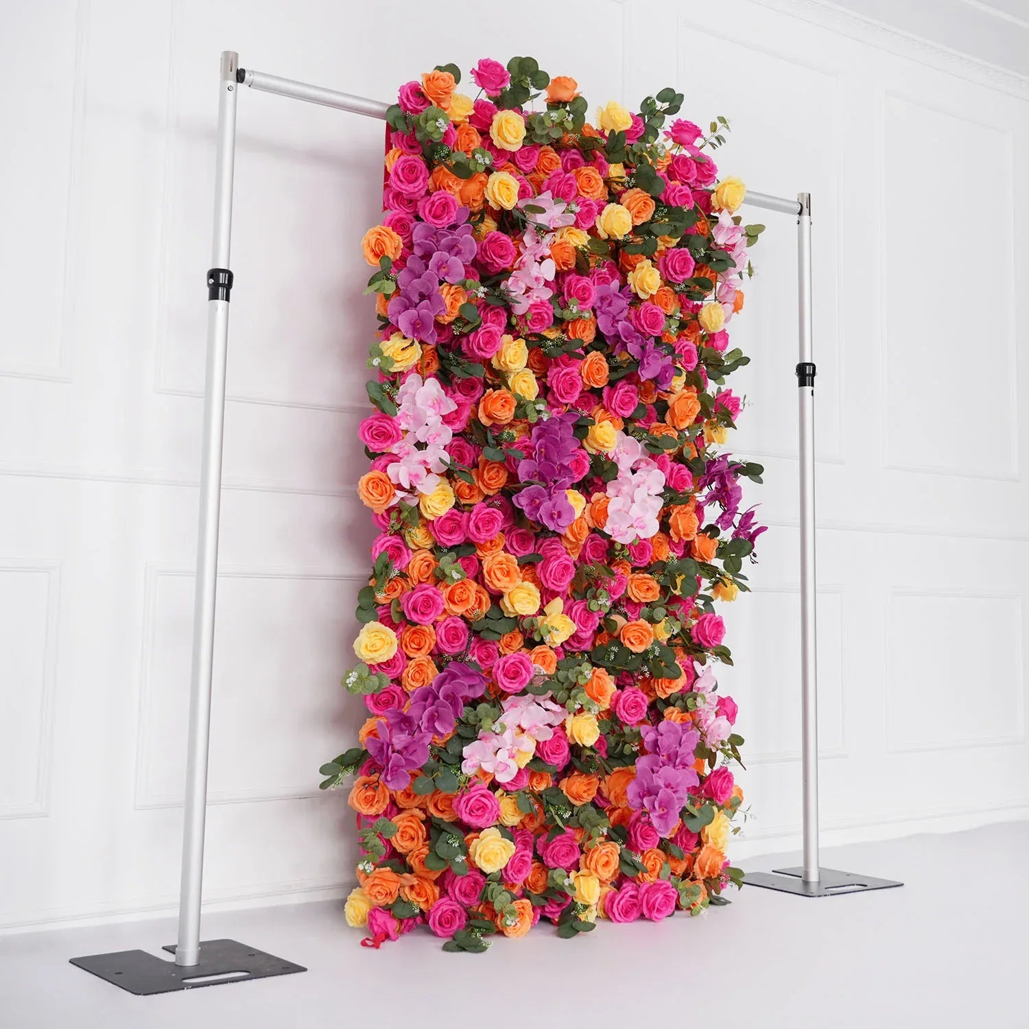 Uflower Artificial Flower Wall Colorful Rose Floral Backdrop Wedding Party Proposal Decor SET80068-01 - Uflower