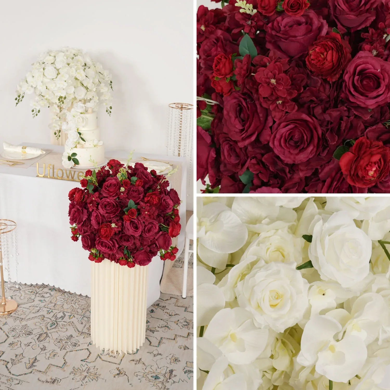 Uflower 50cm Wedding Table Centerpieces Flower Ball MB80052-01 - Uflower