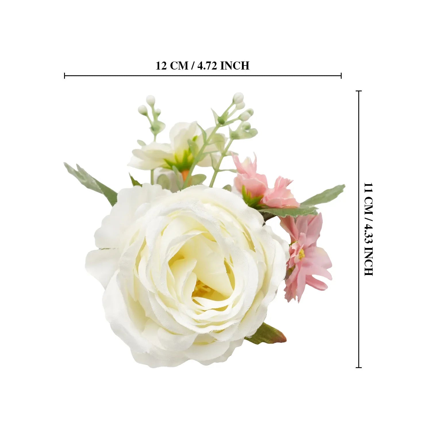 Uflower Pink White Series Bride Bouquet Wrist Corsage Groom Boutonniere Wedding Event Supplies SET80080-01 - Uflower