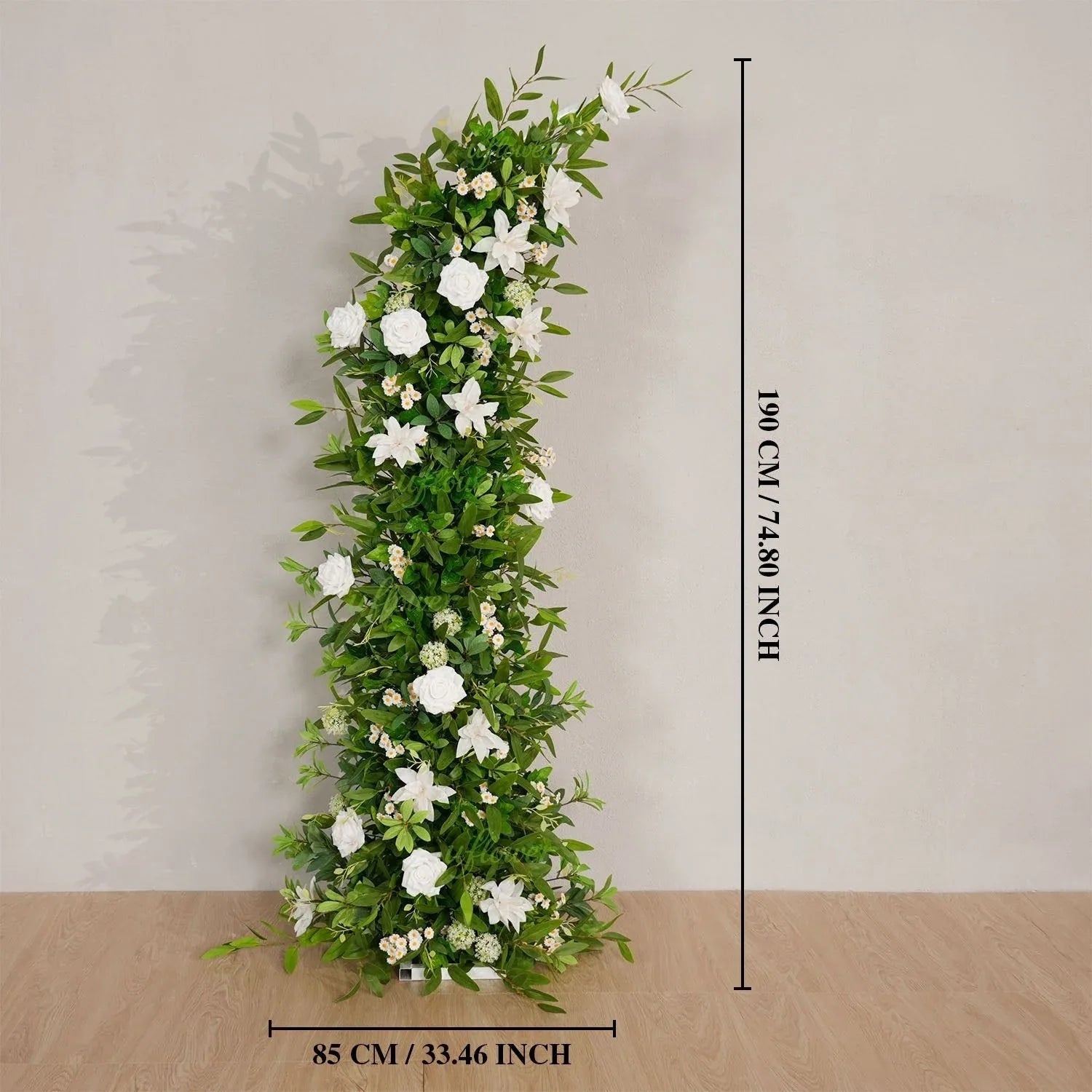 Uflower White Green Floral Arrangement Horn Arch Wedding Backdrop Props	SET80098-01 - Uflower