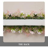 Uflower  Pink Rose&Baby's Breath Flower Row  Table Runner  MC80230-05