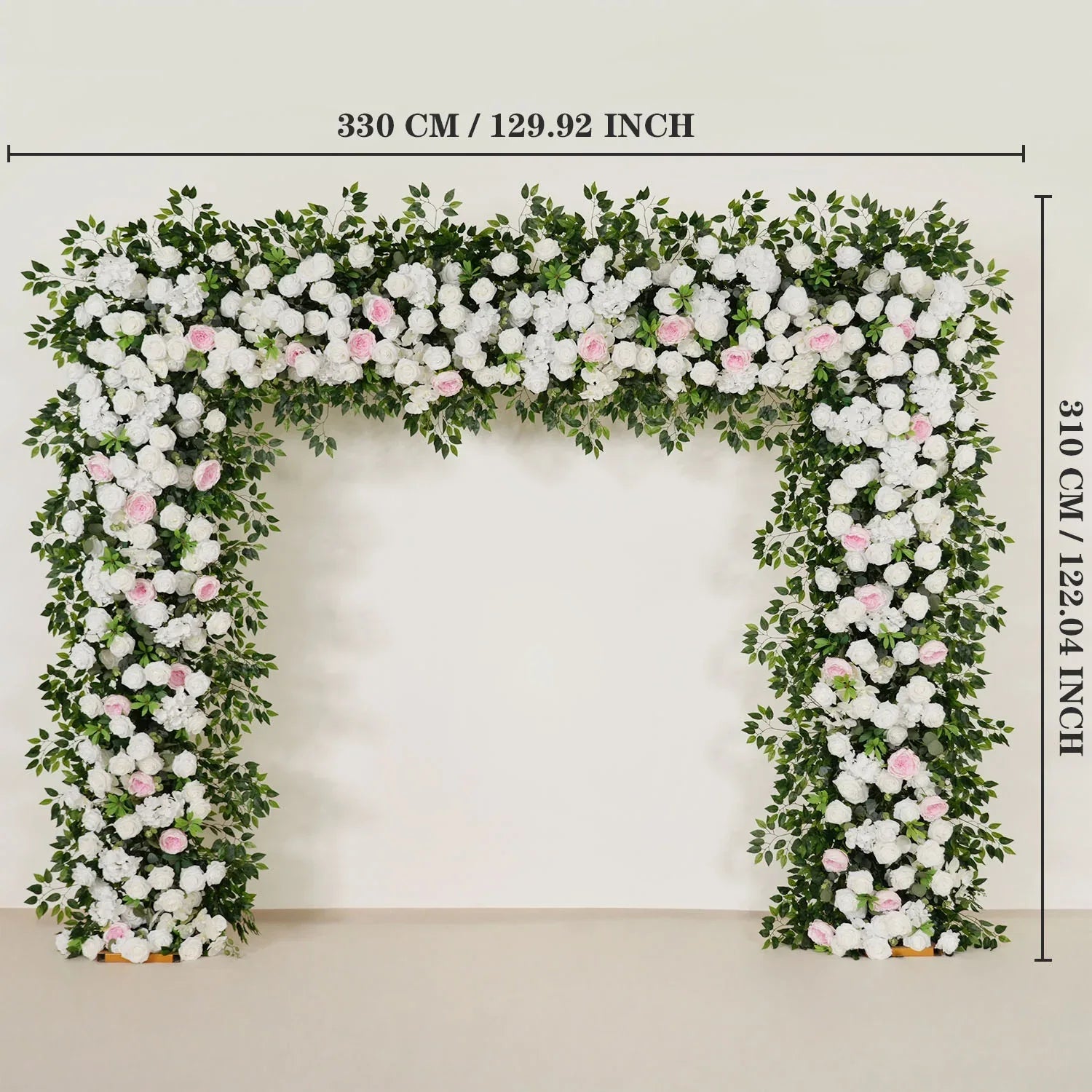 Uflower White Rose Wedding Background Flower Arrangement Arch Decoration SET80002-01 - Uflower