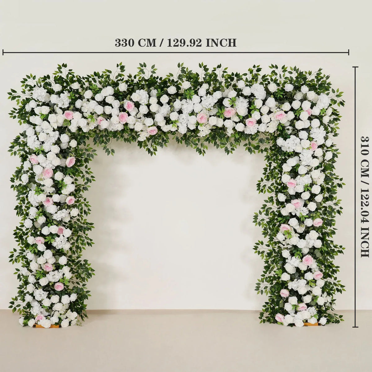 Uflower White Rose Wedding Background Flower Arrangement Arch Decoration SET80002-01 - Uflower