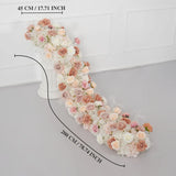 Uflower Champagne Pink Rose Arrangement Wedding Backdrop Floral Props SET80151 - Uflower