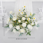 Artificial White Green Wedding KT Backdrop Flower Row Decor SET80075 - Uflower