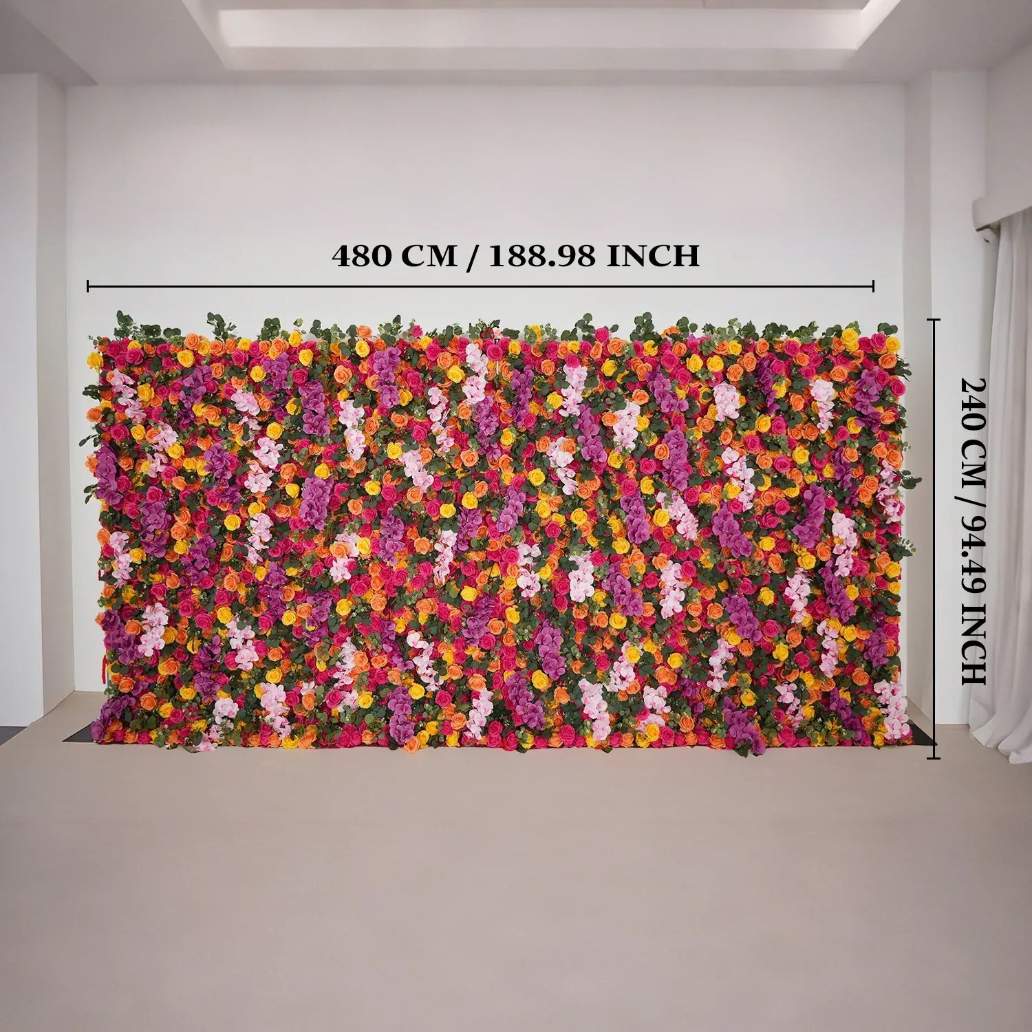 Artificial Mix Rose Butterfly Orchid 5D Wedding Flower Wall SET80068 - Uflower