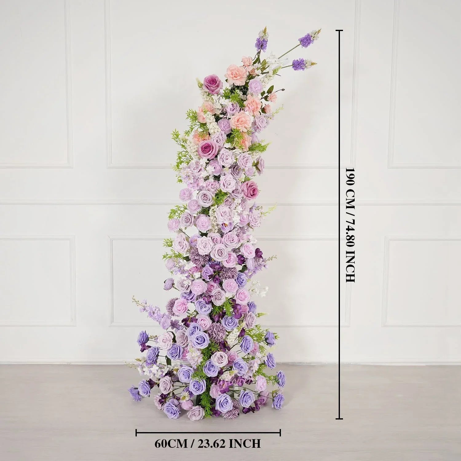 Uflower Gradient purple Floral Horn Arch Wedding Party Backdrop Decor SET80183 - Uflower