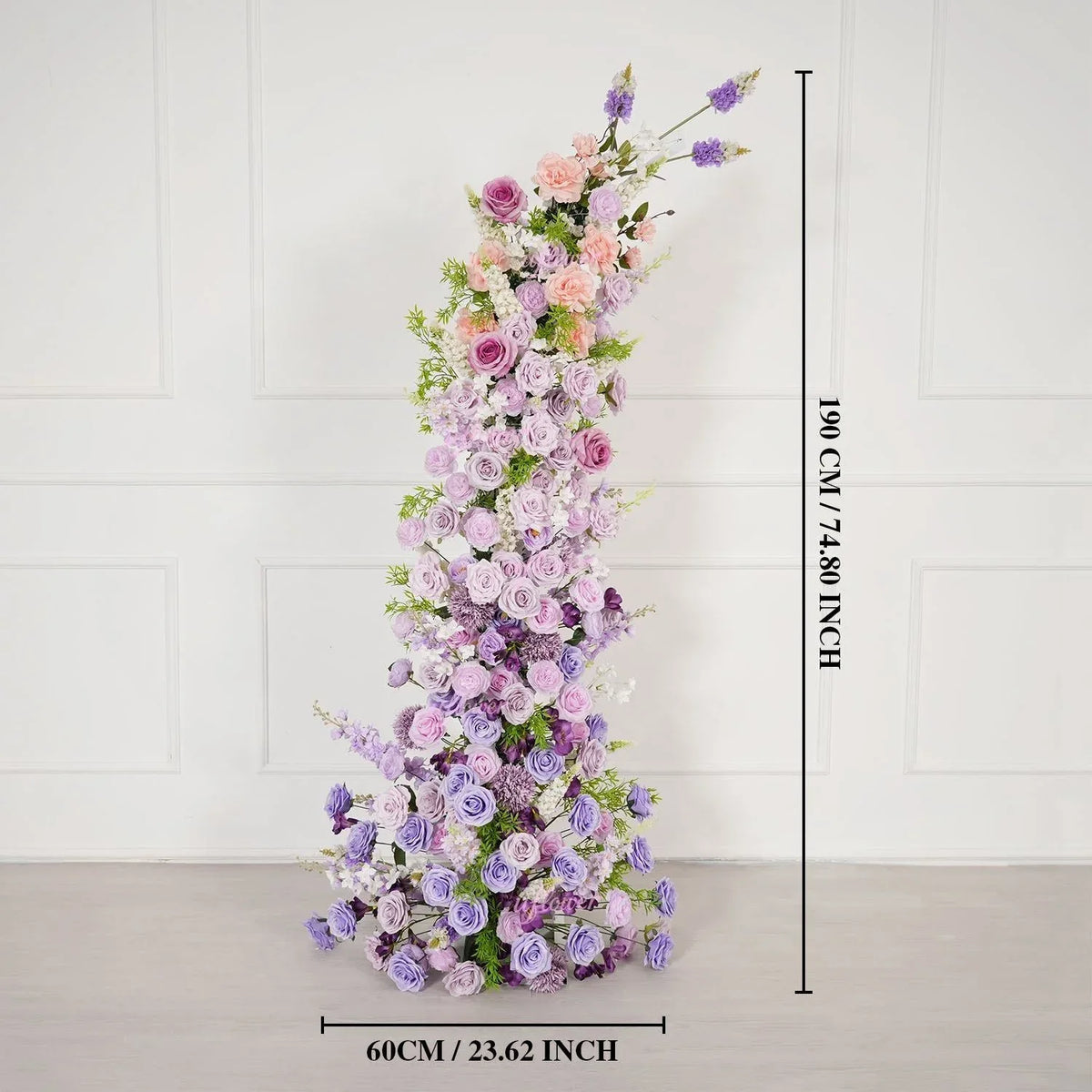 Uflower Gradient purple Floral Horn Arch Wedding Party Backdrop Decor SET80183 - Uflower