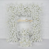 Uflower Artificial White Rose Flower Arrangement Wedding Backdrop Decor Props SET80052-01 - Uflower
