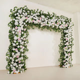 Uflower White Rose Wedding Background Flower Arrangement Arch Decoration SET80002-01 - Uflower