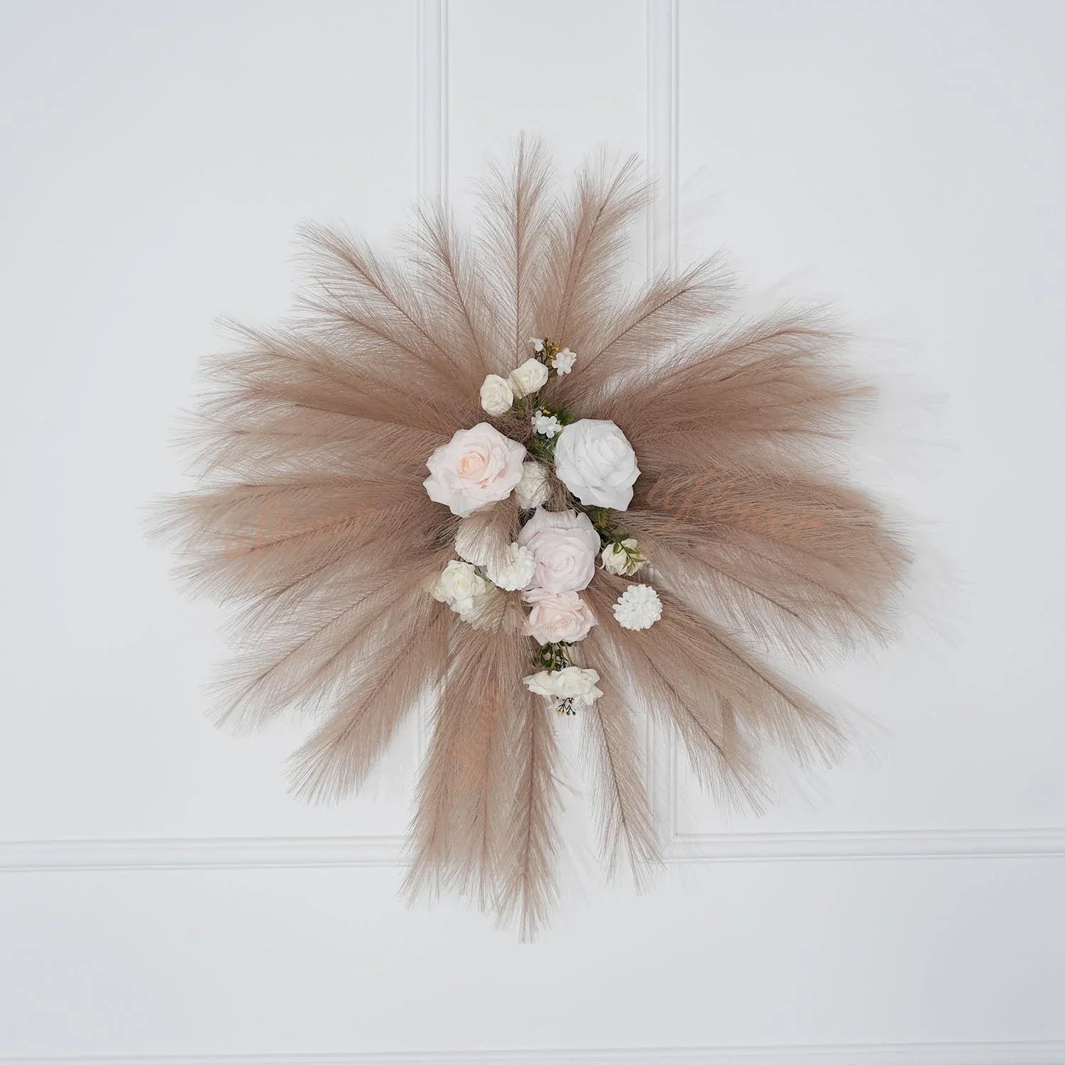 Uflower Pampas Grass Rose Wedding Floral Arrangement KT Backdrop Decor SET80163 - Uflower