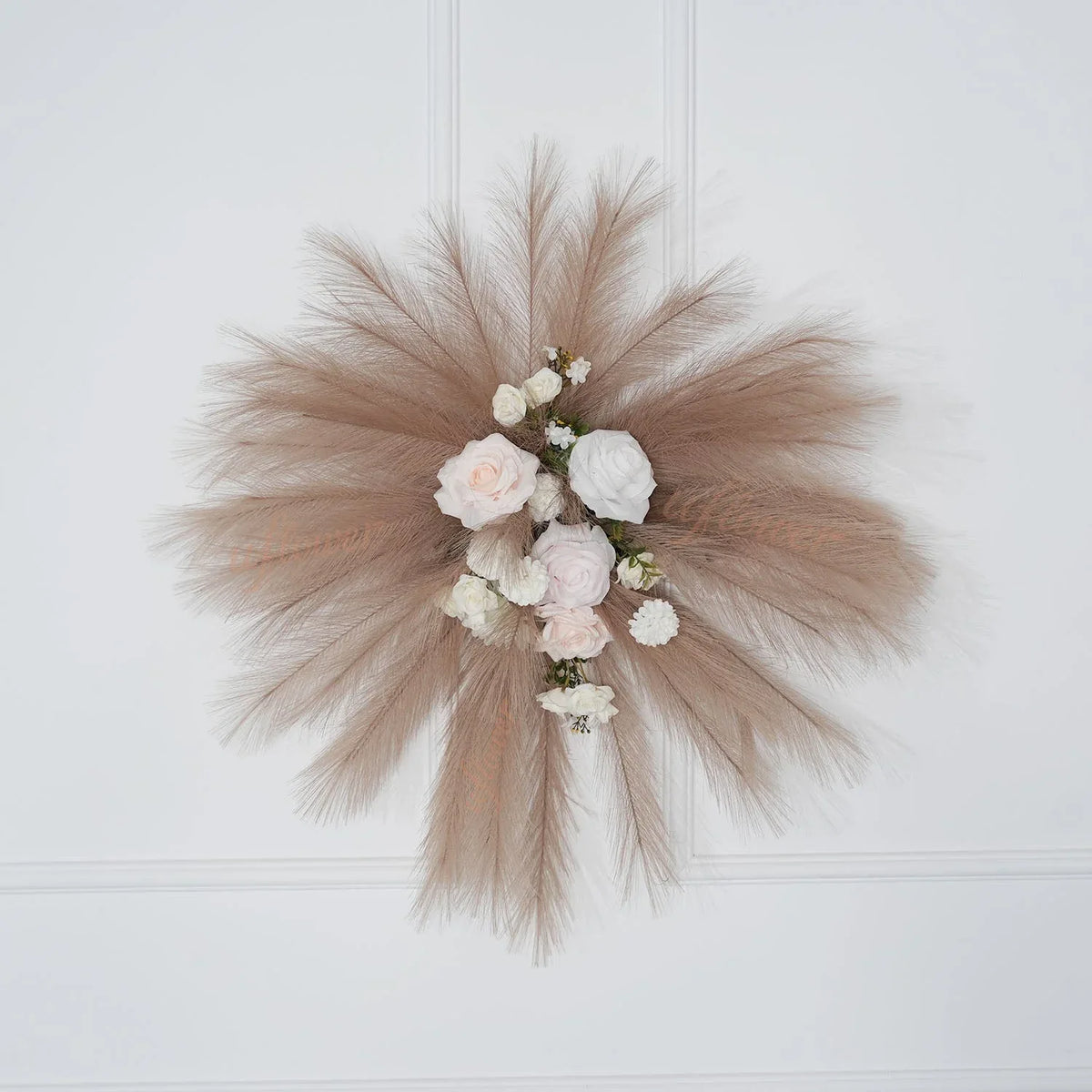 Uflower Pampas Grass Rose Wedding Floral Arrangement KT Backdrop Decor SET80163 - Uflower