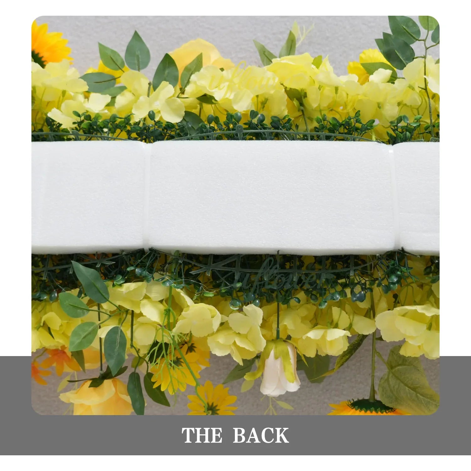 Uflower Yellow Rose Sunflower Table Runner Sofa Floral Wedding Backdrop Decor SET80150 - Uflower