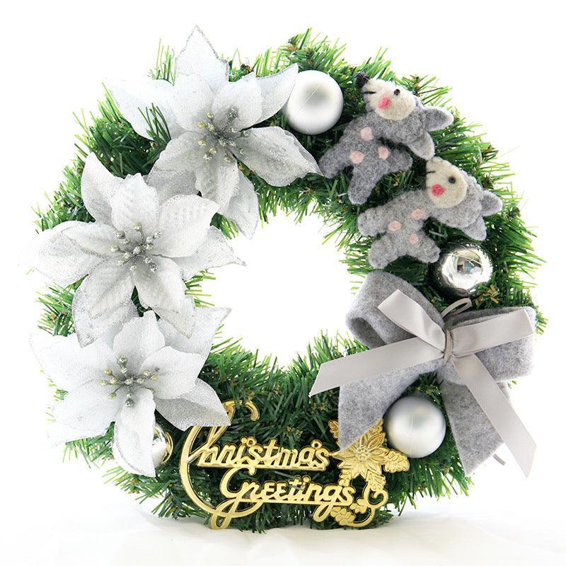New Christmas Wreath Saffron Wreath 30/40/50 Decoration Door Decoration Hanging Decoration Supplies - Uflower