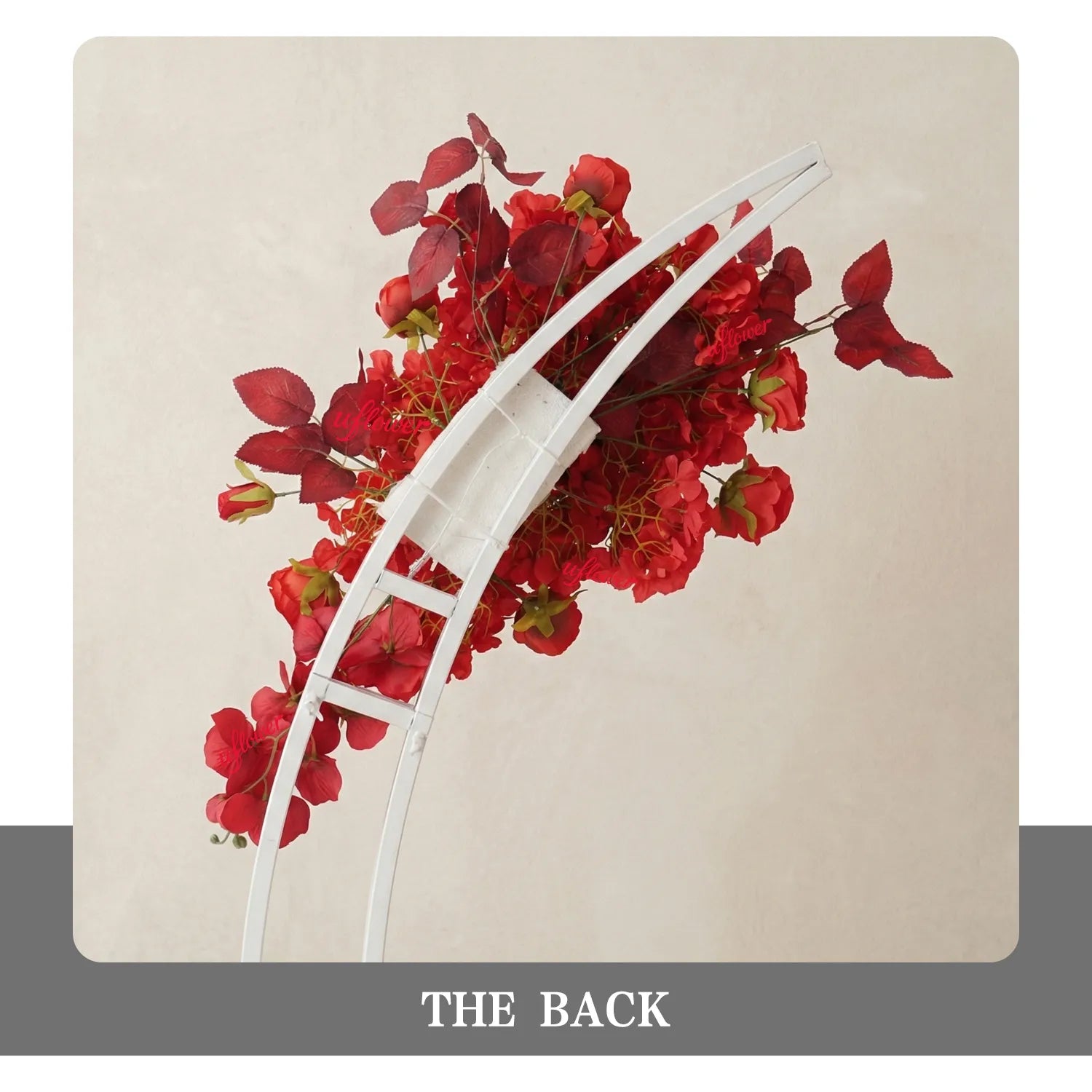 Uflower Artificial Red Rose Wedding KT Backdrop Flower Row Decor SET80203