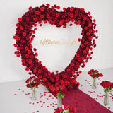 2*2m Rose Red Flower Wall Wedding Decor SET80045-01 - Uflower