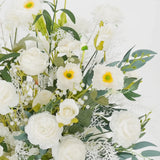 Artificial White Green Wedding KT Backdrop Flower Row Decor SET80075 - Uflower