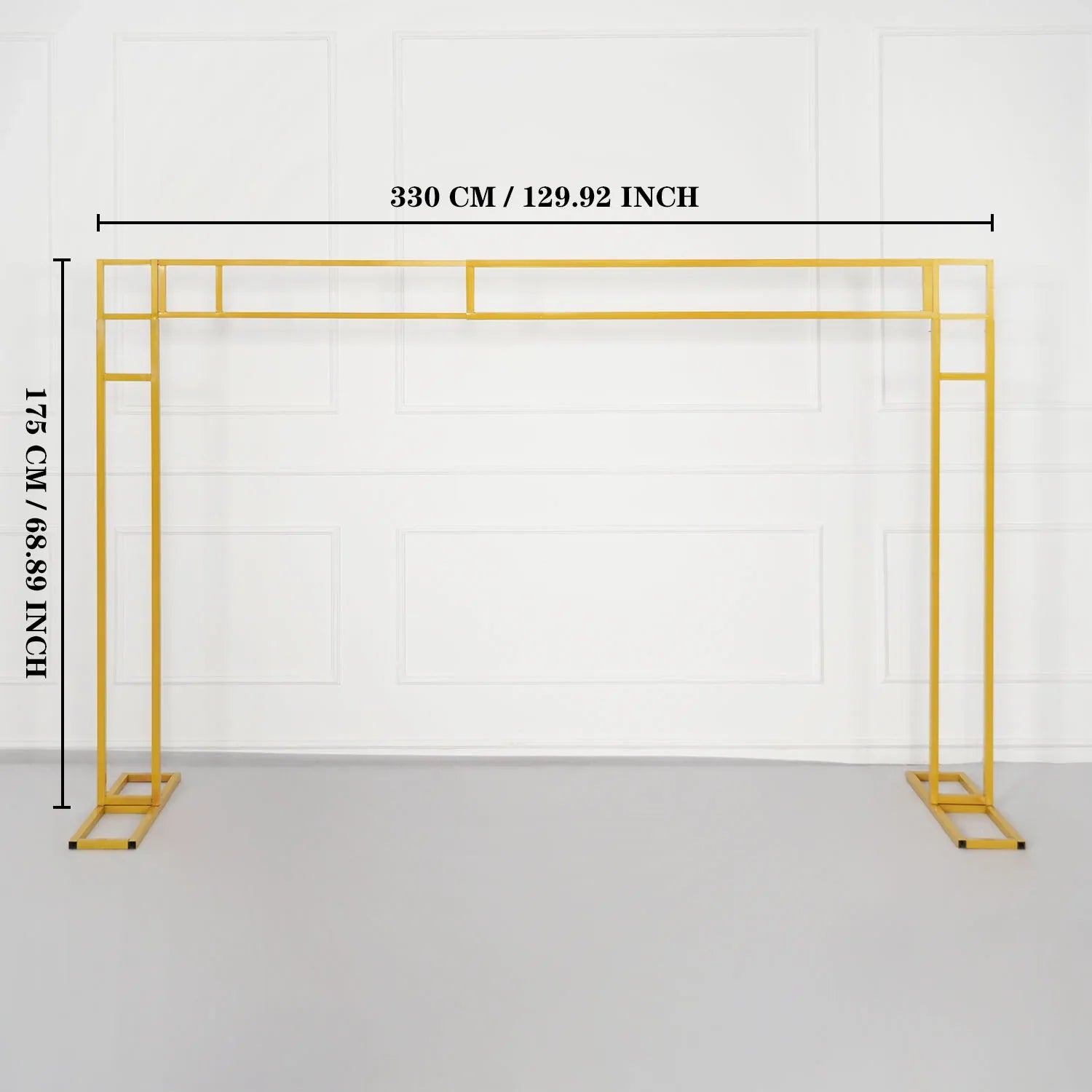 Uflower White Gold Retractable Flower Stand Adjustable Wedding Stage Background Shelf MSD80002 - Uflower