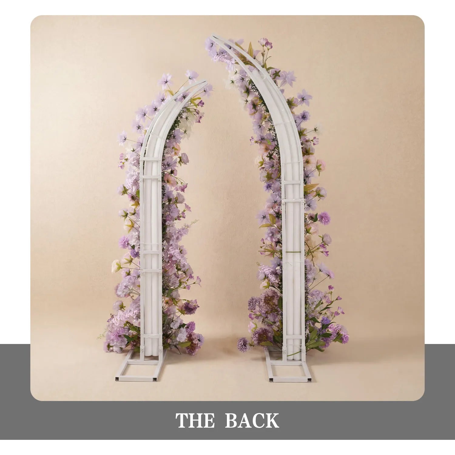 Uflower Purple Floral Horn Arch Wedding Party Backdrop Decor SET80243-01