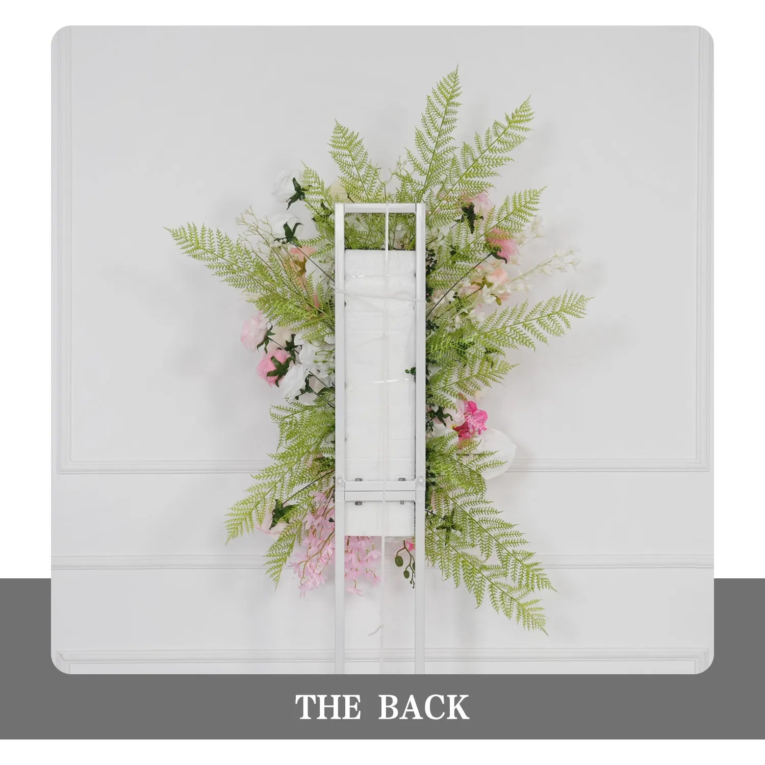 Uflower White Pink Floral Arrangement Wedding Party Arch Backdrop Decor SET80216