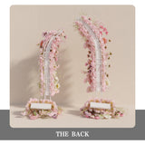 Uflower Décoration d'arche florale rose et blanche pour fête de mariage SET80238