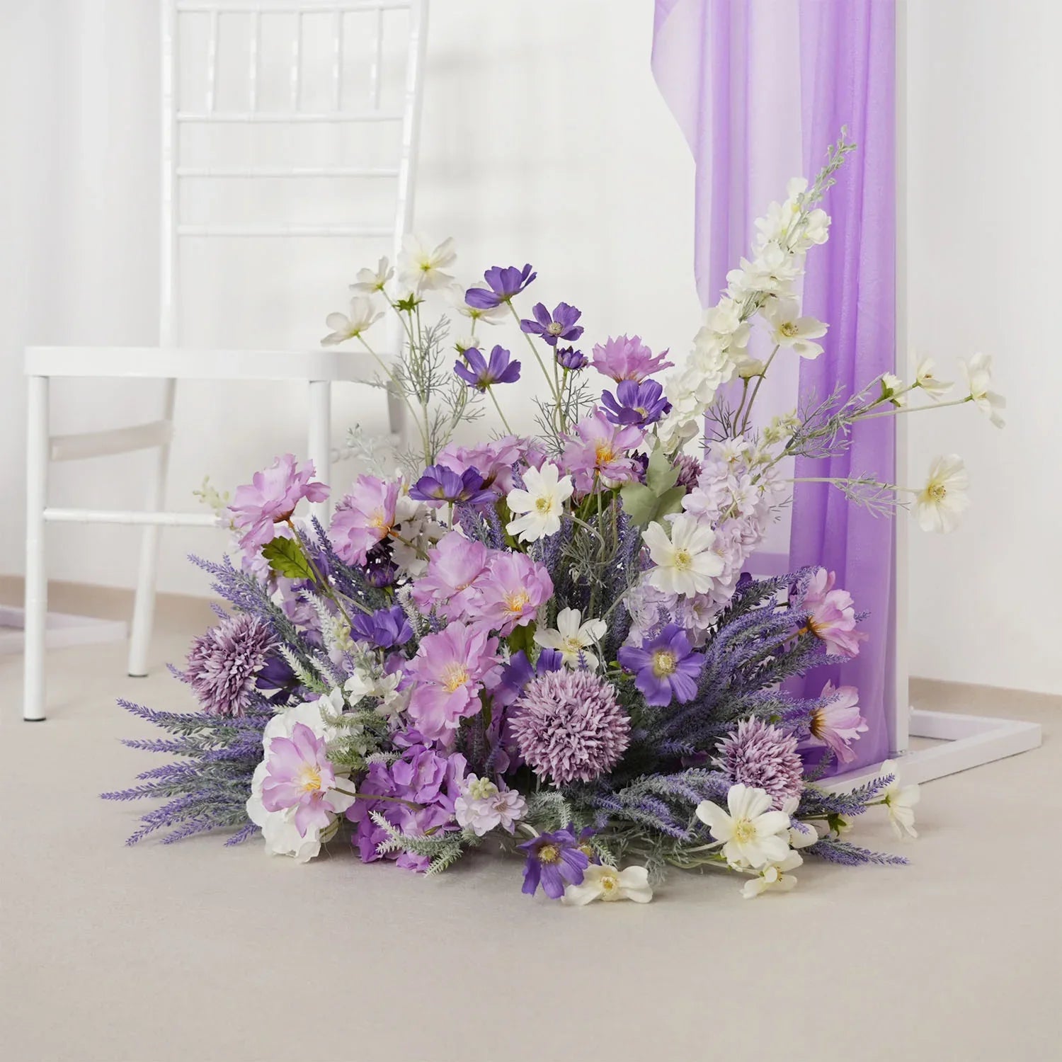 Artificial Purple Lavender Hang Flower Arrangement Wedding Backdrop Decor Props SET80053 - Uflower