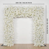 Uflower White Rose Wedding Background Flower Arrangement Arch Decoration SET80112 - Uflower