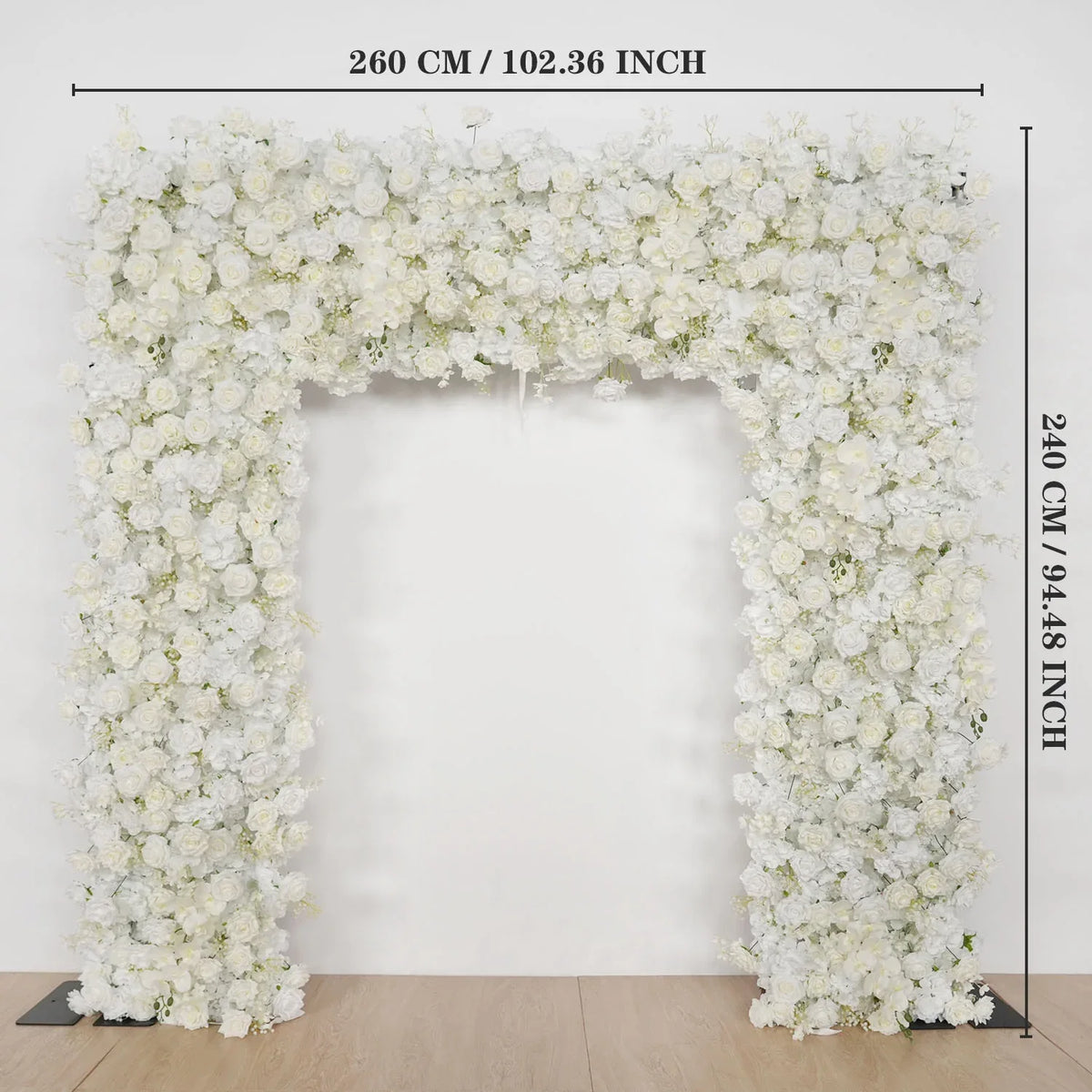 Uflower White Rose Wedding Background Flower Arrangement Arch Decoration SET80112 - Uflower