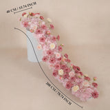 Uflower Pink Rose Floral Square Arch Wedding Party Backdrop Decoration SET80236