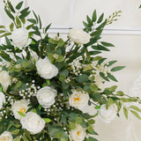 Uflower Artificial White Green Wedding KT Backdrop Flower Row Decor SET80066 - Uflower