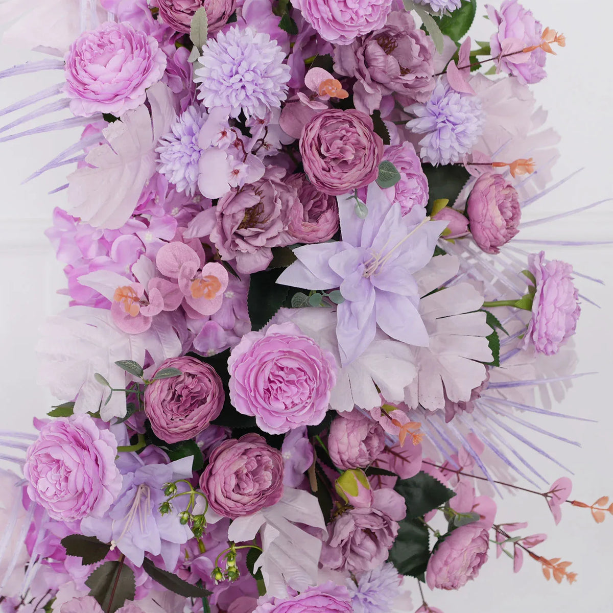 Artificial Purple Wedding KT Backdrop Flower Row Decor SET80067 - Uflower