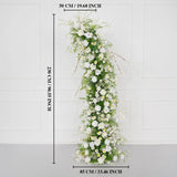 Uflower Green White Floral Horn Arch Wedding Party Backdrop Decor SET80127 - Uflower