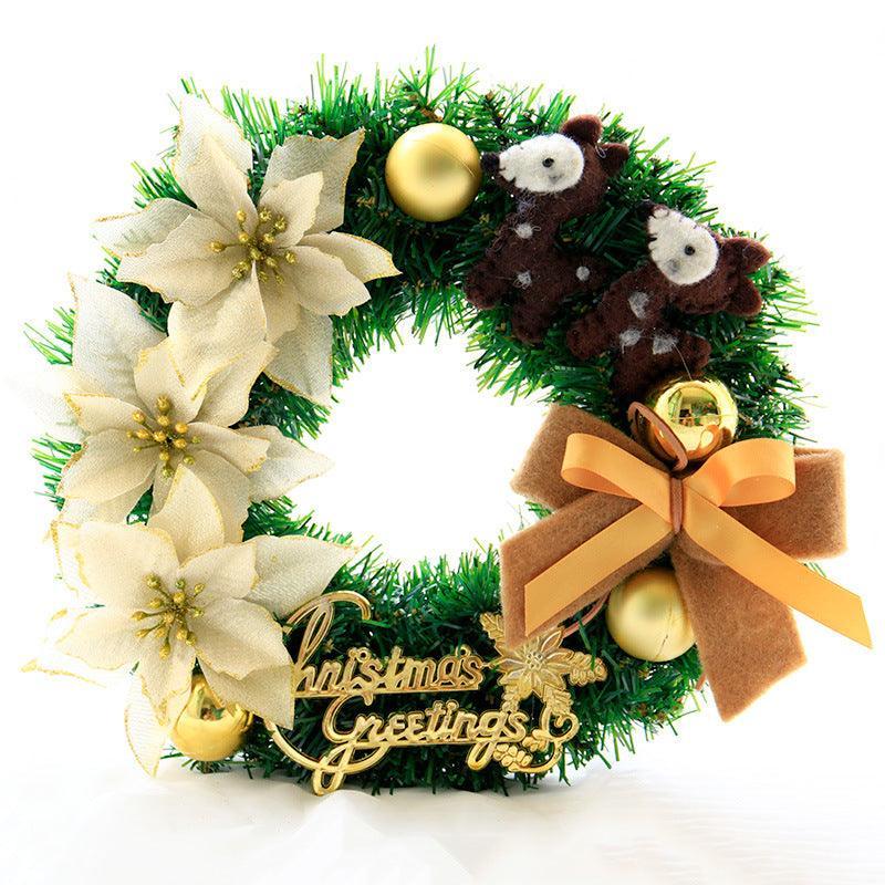 New Christmas Wreath Saffron Wreath 30/40/50 Decoration Door Decoration Hanging Decoration Supplies - Uflower