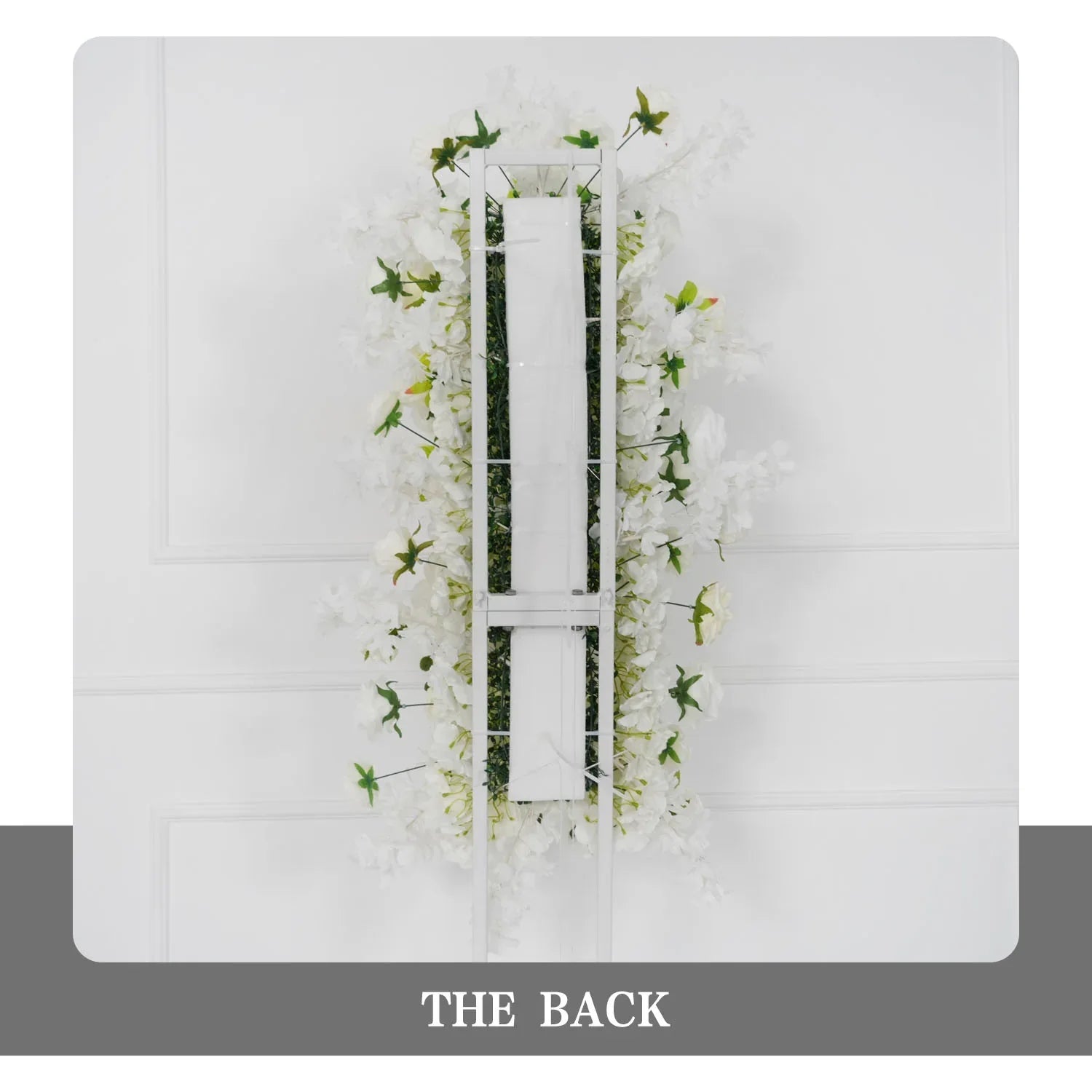 Uflower Artificial White Rose Flower Row Wedding KT Backdrop Decor SET80129 - Uflower