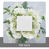 Artificial White Green Wedding KT Backdrop Flower Row Decor SET80075 - Uflower