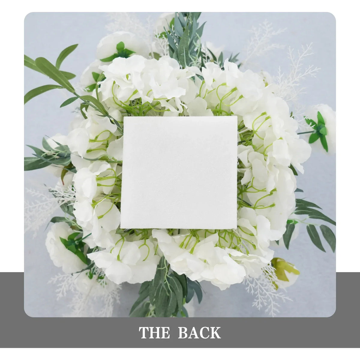 Artificial White Green Wedding KT Backdrop Flower Row Decor SET80075 - Uflower