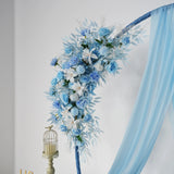 Artificial Blue Wedding KT Backdrop Flower Row Decor SET80074 - Uflower
