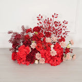 Uflower Red Flower Row Decor KT Board Wedding Arrangement Props SET80164 - Uflower