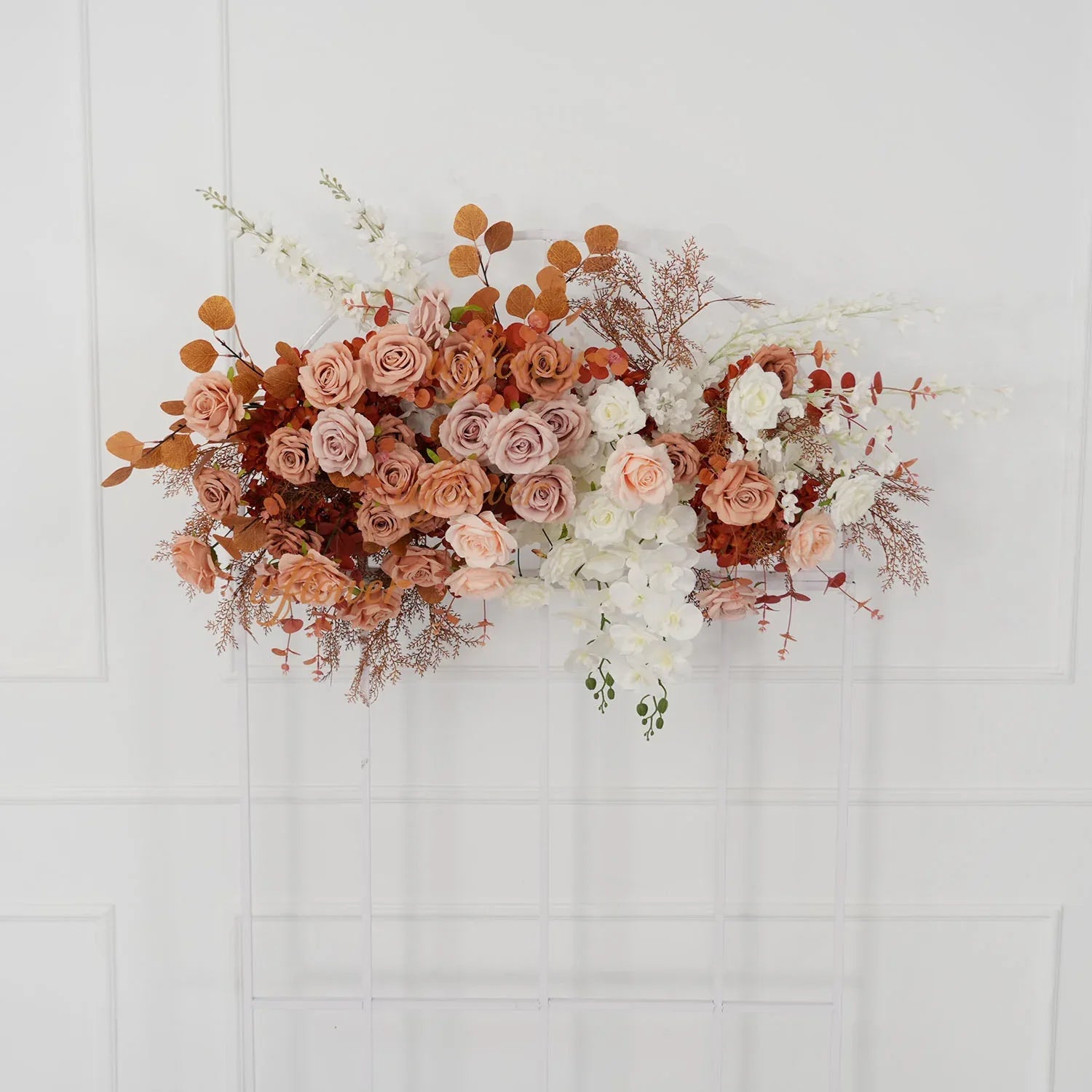 Uflower Coffee Fall Rose Hang Flower Floor Floral Wedding Party Event Props SET80154 - Uflower