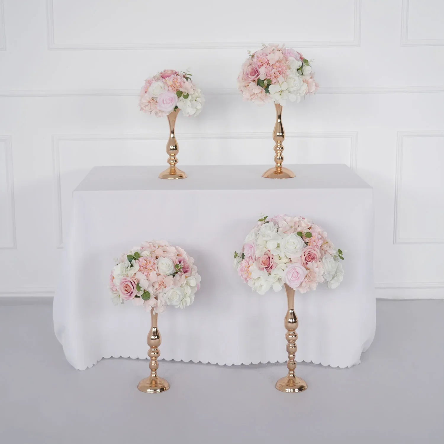 Uflower Pink Table Centerpiece Floral Ball Wedding Table Decoration MB80057 - Uflower
