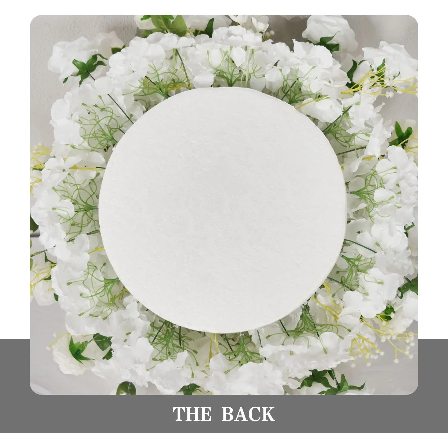 Uflower White Rose Baby's Breath Flower Ball For Table Centerpieces MB80080 - Uflower