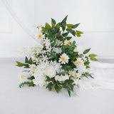 Uflower Artificial White Flower Row KT Background Wedding Decor SET80062 - Uflower
