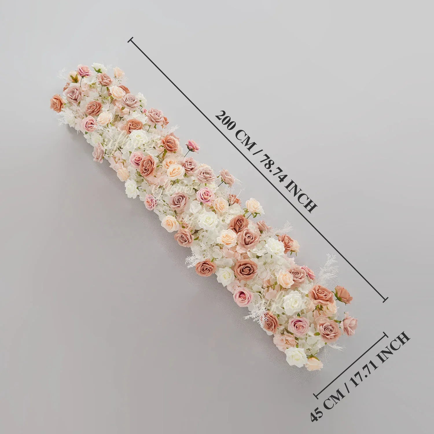 Uflower Champagne Pink Rose Arrangement Wedding Backdrop Floral Props SET80151 - Uflower