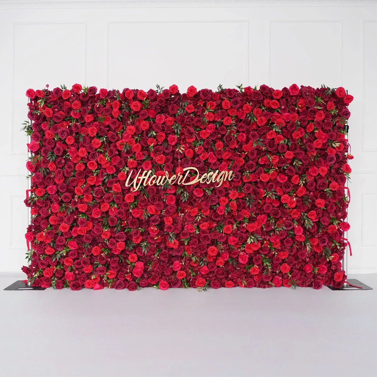 Uflower Artificial Red Rose Wall Wedding Backdrop Decor SET80118 - Uflower