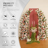 Uflower Blush Pink White Flower Horn Arch Wedding Party Birthday Backdrop Decor SET80191 - Uflower