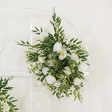 Uflower Artificial White Green Wedding KT Backdrop Flower Row Decor SET80066 - Uflower